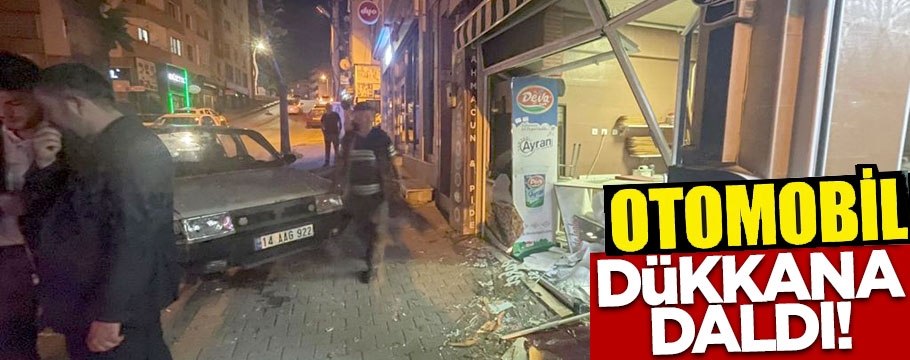 Otomobil pide dükkanına daldı