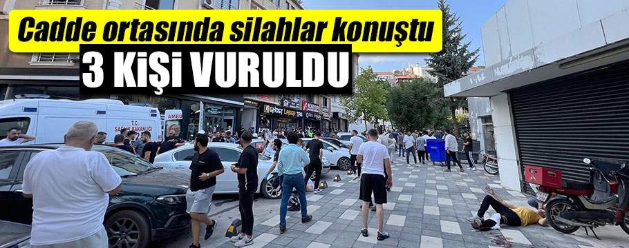 Bolu'da cadde ortasında silahlar konuştu, 3 yaralı var