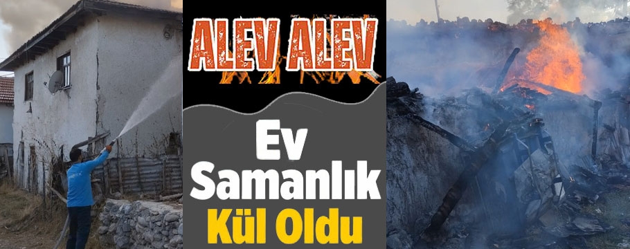 Bolu'da ev ve samanlık yangında kullanılamaz hale geldi