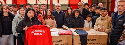 Bolu'da amatör futbol kulüplerine malzeme desteği