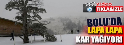 Kartalkaya Kayak Merkezi'ne kar yağıyor