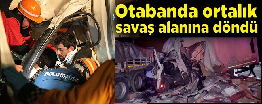 Otoyolda feci kaza, ortalık savaş alanına döndü