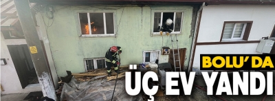 Bolu'da 3 ahşap ev yandı