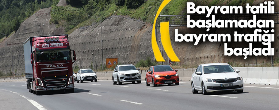 Bolu'da Kurban Bayramı tatili başlamadan, trafiği başladı