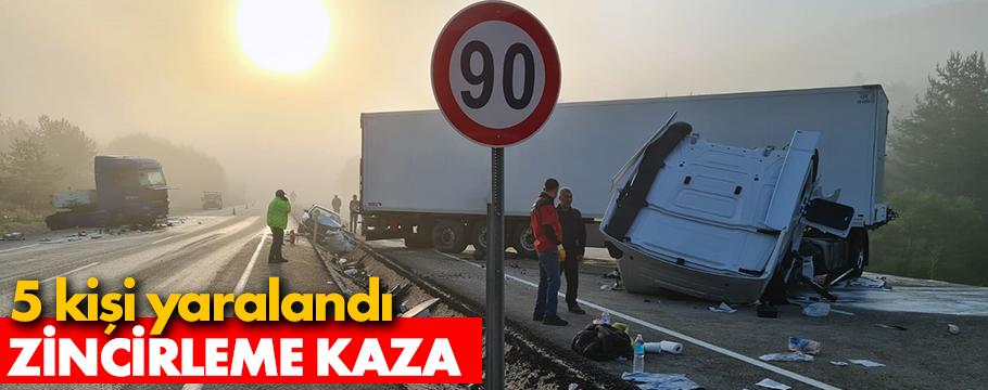 Zincirleme trafik kazasında 5 kişi yaralandı