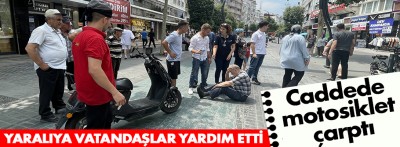 Bolu'da motosikletin çarptığı yaya yaralandı