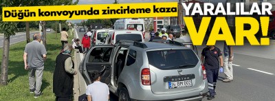 Bolu'da düğün konvoyunda zincirleme kaza