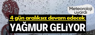 Bolu'da 4 gün yağmur yağacak