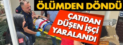 Bolu'da 2 katlı binanın çatısından düşen işçi yaralandı