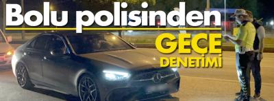  Bolu girişinde polis araçları denetlendi