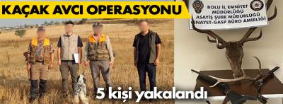 Bolu'da kaçak avcı operasyonu