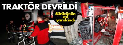 Bolu’da traktör devrildi: 1 yaralı