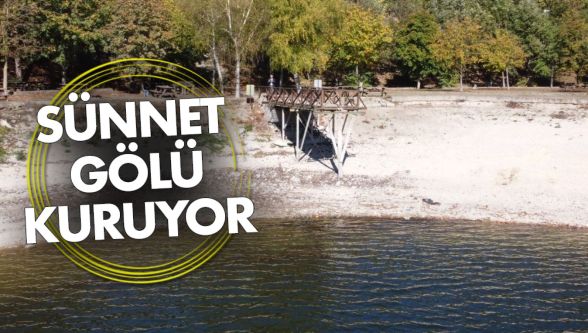 Bolu'da Sünnet Gölü'nün dibi göründü