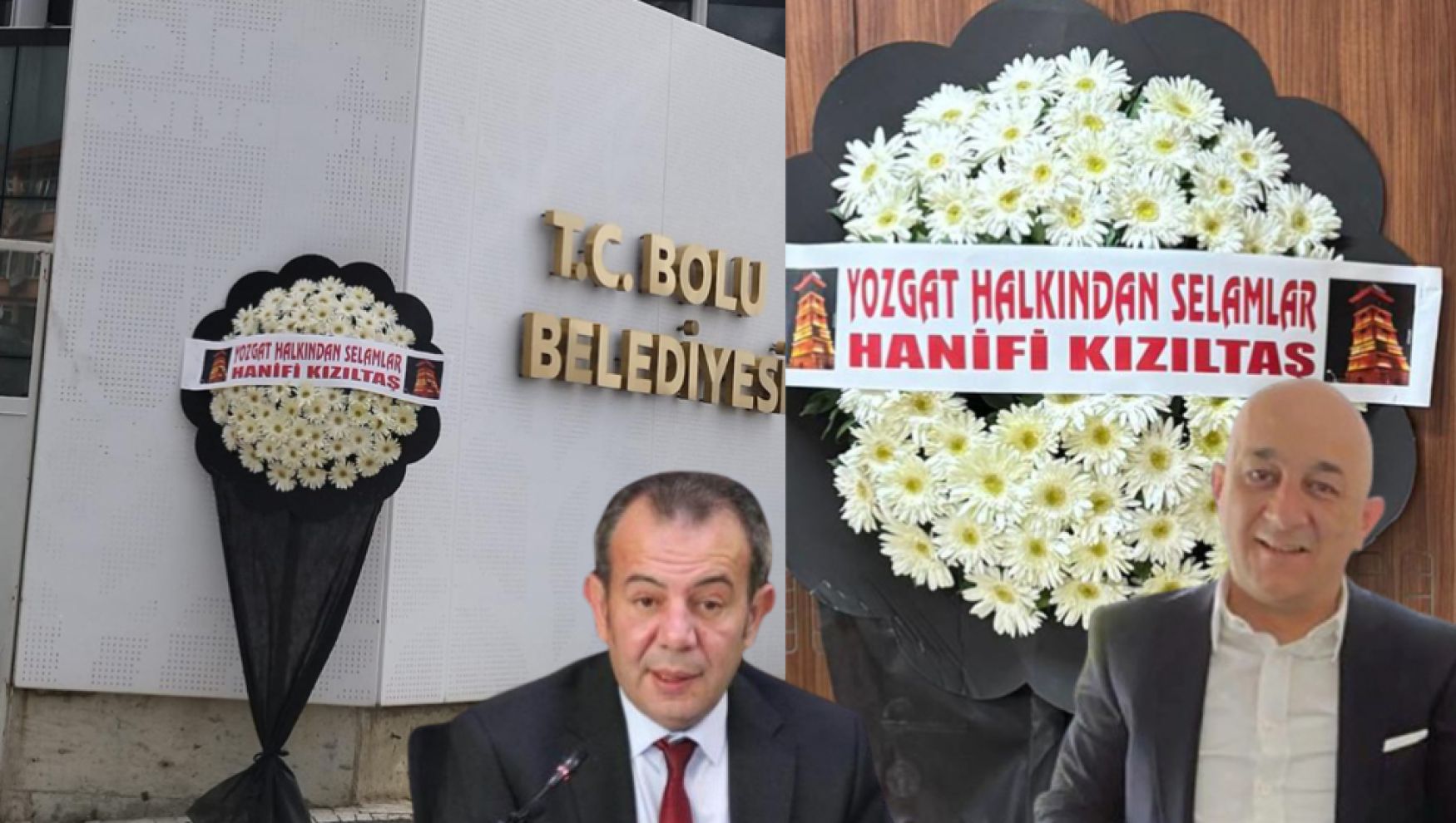 Yozgatlı iş insanı Kızıltaş'tan Özcan'a siyah çelenkli tepki