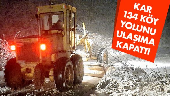 Bolu'da 134 köy yolu ulaşıma kapandı