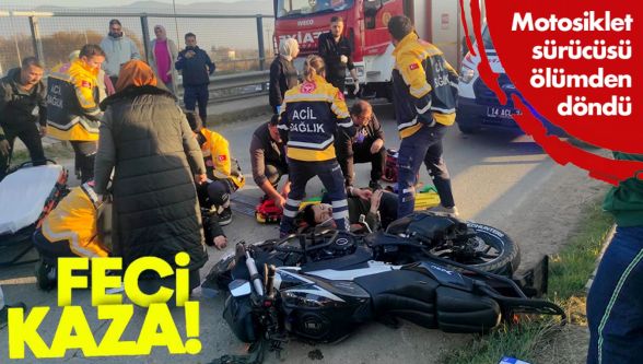 Motosikletle hafif ticari araç çarpıştı: 1 yaralı