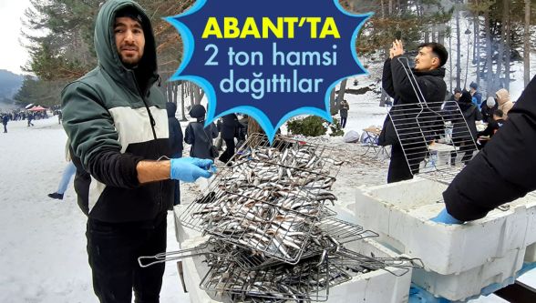 Abant'ta festivalde 2 ton hamsi ikram edildi