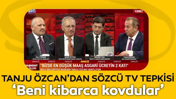 Başkan Özcan'ı Sözcü Tv'den kibarca kovdular