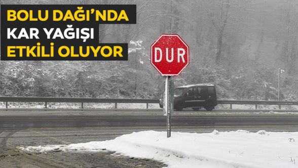 Bolu Dağı'nda kar yağışı ve sis etkili oluyor