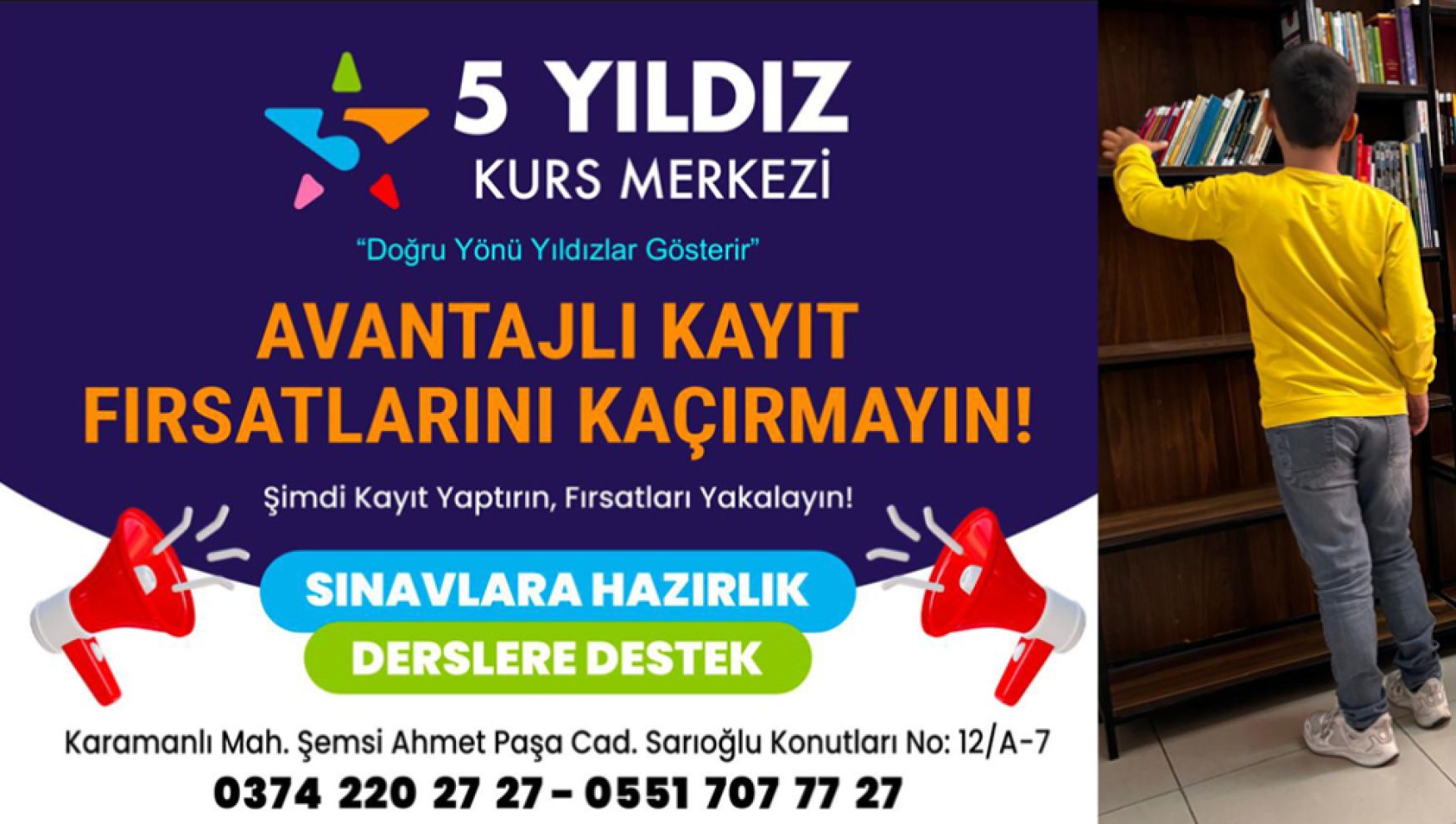 Beş yıldızlı kurs merkezinden kayıt fırsatı