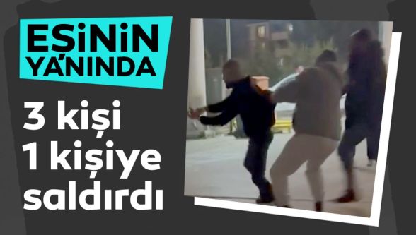 Akaryakıt istasyonunda kavga: 1 kişiye 3 kişi saldırdı