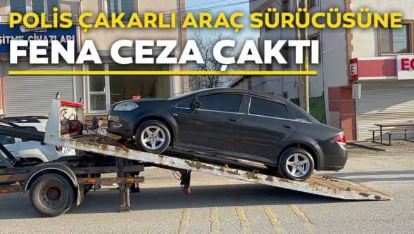 Bolu'da çakarlı araç kullanan sürücüye 138 bin lira ceza