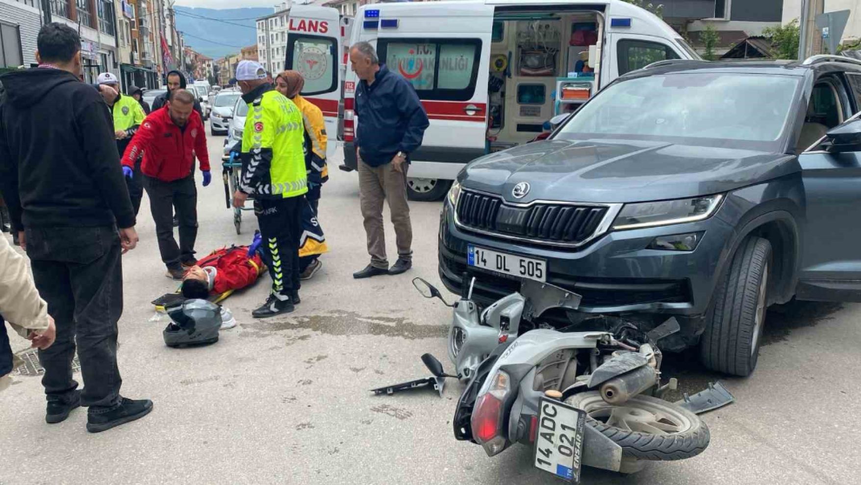 Bolu’da cip ile motosiklet çarpıştı: 1 yaralı
