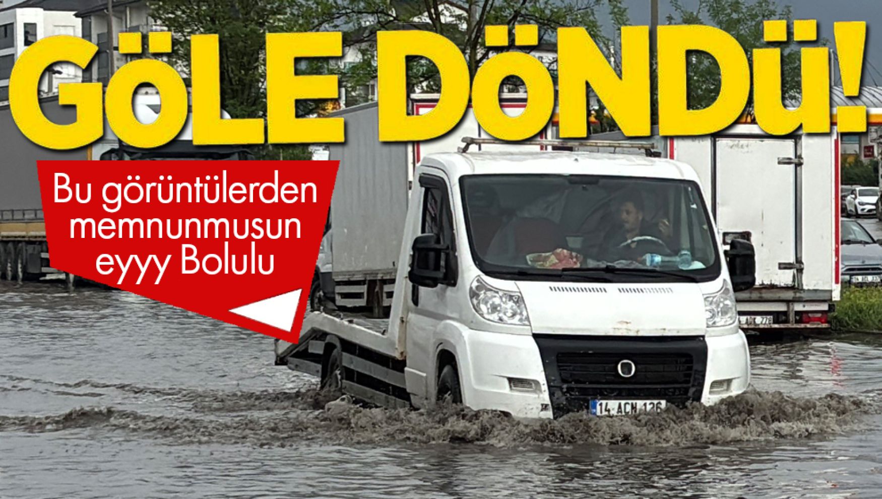 Bolu'da sağanak ve fırtına hayatı felç etti: Yollar göle döndü