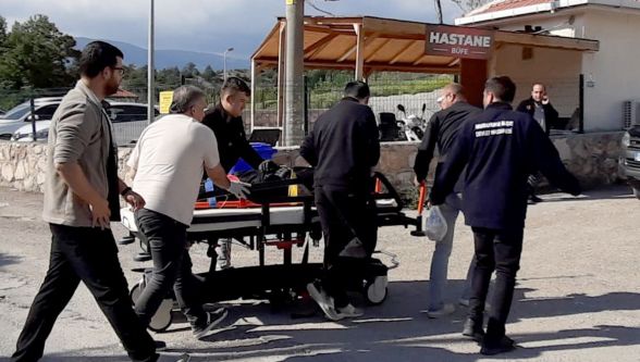 Otomobile çarpmamak için refüje girdi