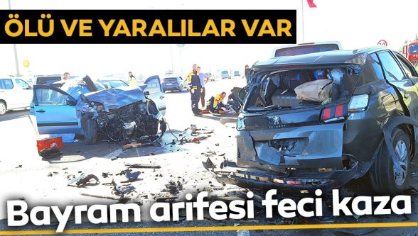Bayram yolunda feci kaza: 1 ölü, 6 yaralı