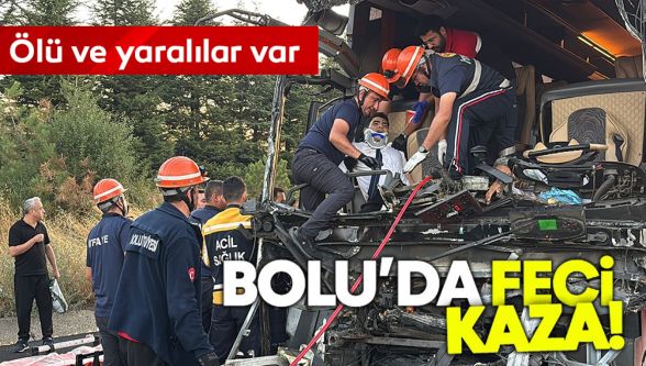 TEM'de yolcu otobüsü ile soğan yüklü kamyon çarpıştı: 1 ölü, 10 yaralı