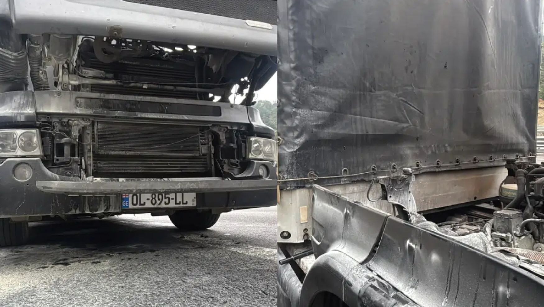 Bolu’da mobilya yüklü kamyon alev aldı