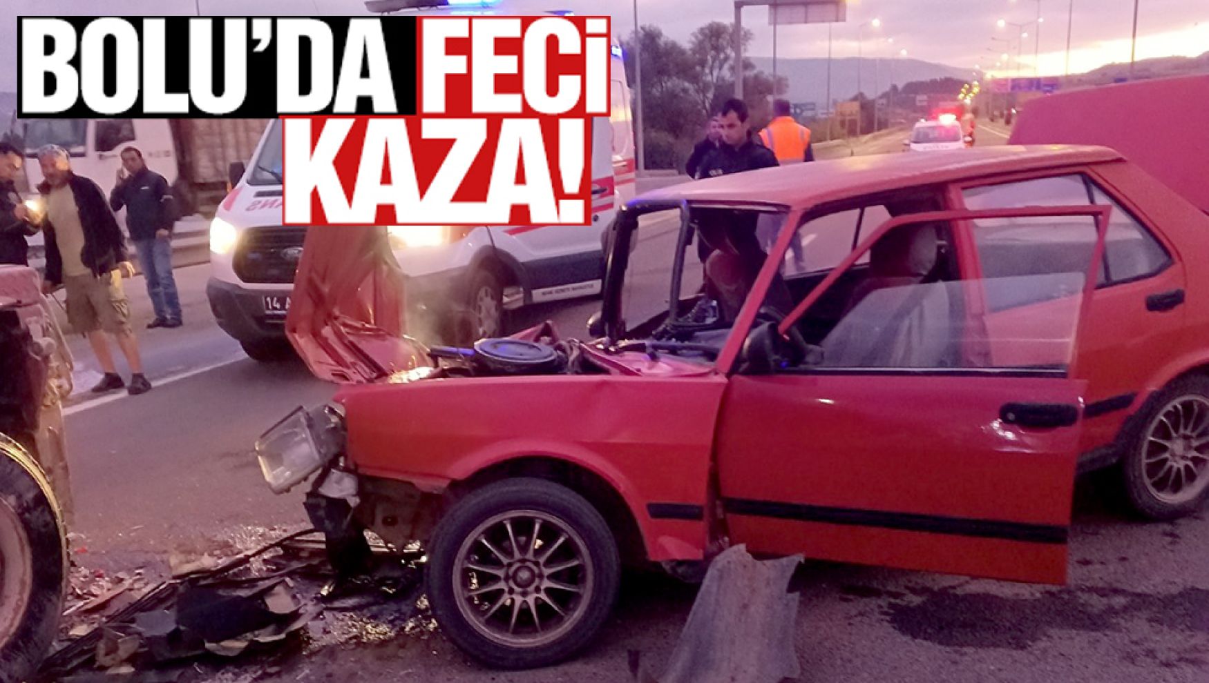 Bolu'da otomobil tıra çarptı: 1 yaralı