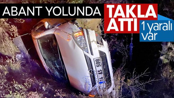 Abant yolunda kaza: Araç yoldan çıktı, sürücü yaralandı