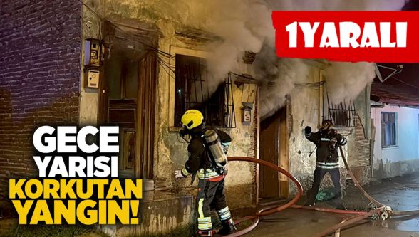 Bolu'da 2 katlı ahşap evde sobadan kaynaklı yangın çıktı: 1 yaralı