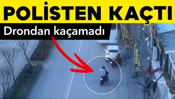 Bolu'da drondan kaçamayan motosikletliye 19 bin 527 lira ceza