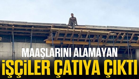 Bolu'da maaşlarını alamayan işçiler çatıya çıktı: “4 aydır 1 lira para alamadık”