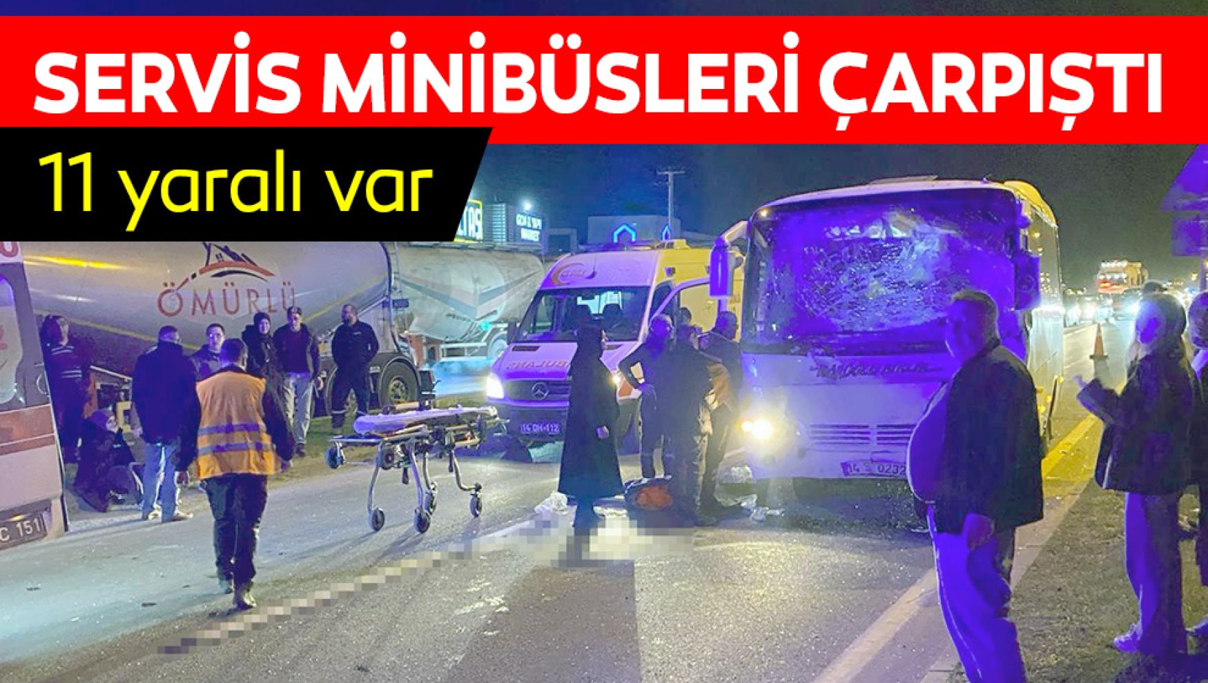 Bolu'da üç servis midibüsü çarpıştı: 11 yaralı