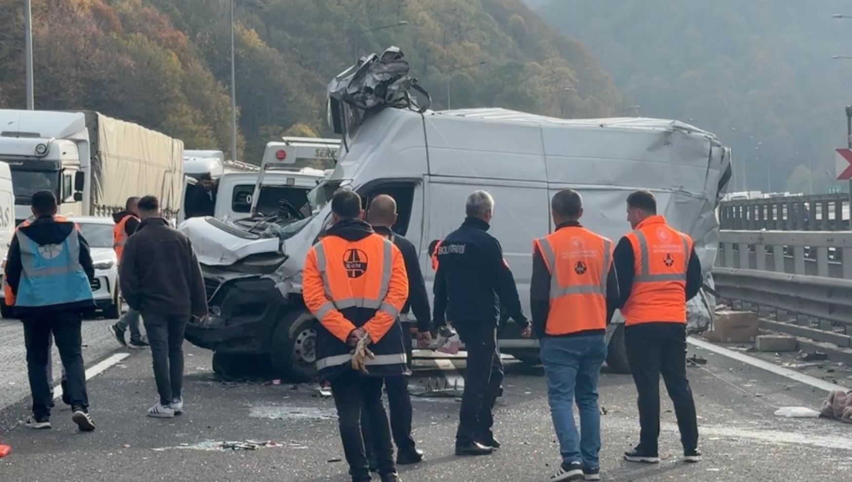 TEM'in Bolu geçişinde zincirleme kaza: 1 yaralı