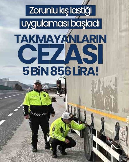 Kış lastiği olmayana Bolu Dağı'ndan geçit yok