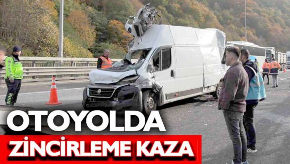TEM'in Bolu geçişinde zincirleme kaza: 1 yaralı