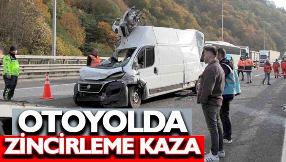 TEM'in Bolu geçişinde zincirleme kaza: 1 yaralı