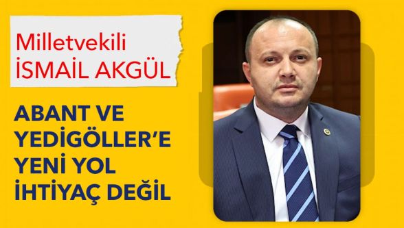 Bolu milletvekili Akgül: Abant ve Yedigöller'de ihtiyaç yeni yol değil, mevcut yolların yenilenmesi