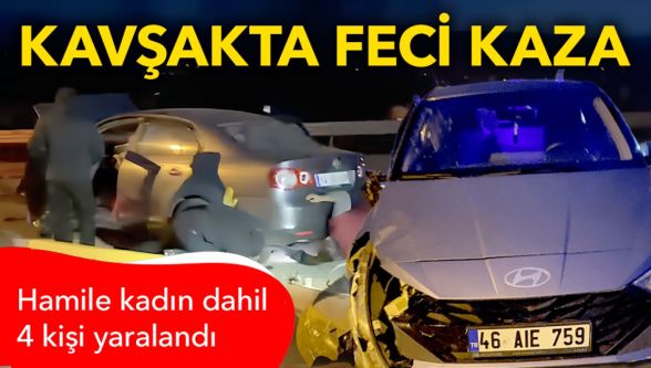 Bolu'da kavşakta feci kaza: Hamile kadın dahil 4 kişi yaralandı