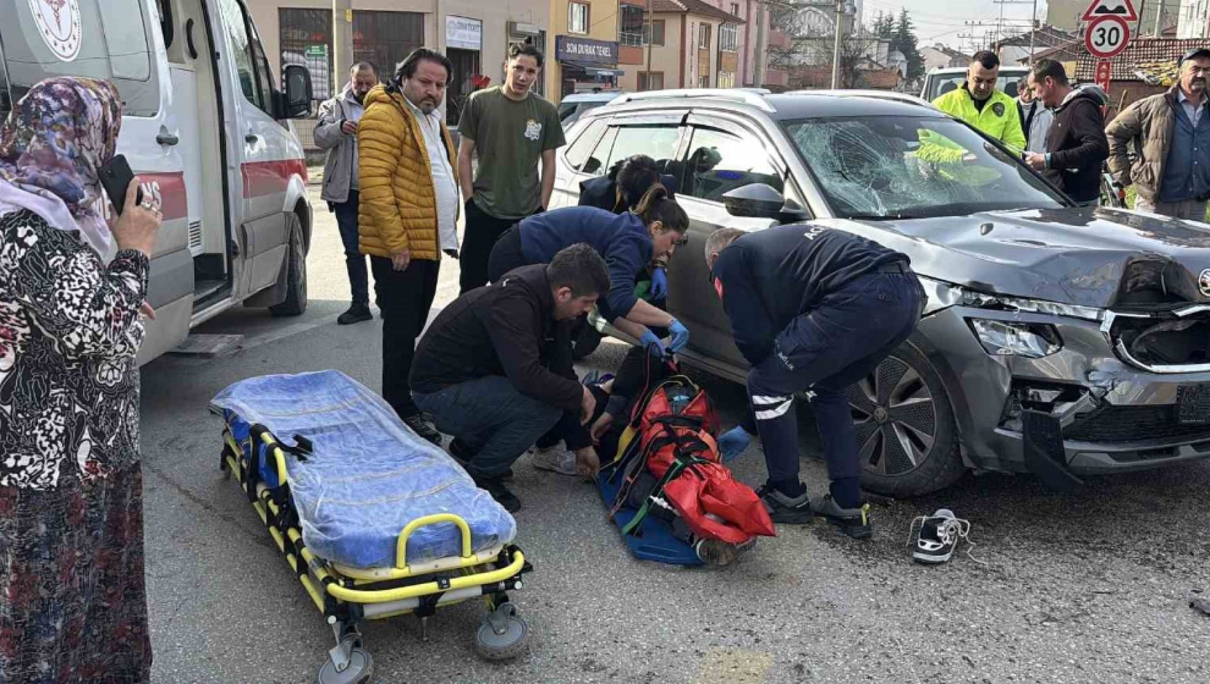 Bolu’da cip ile çarpışan motosiklet sürücüsü yaralandı