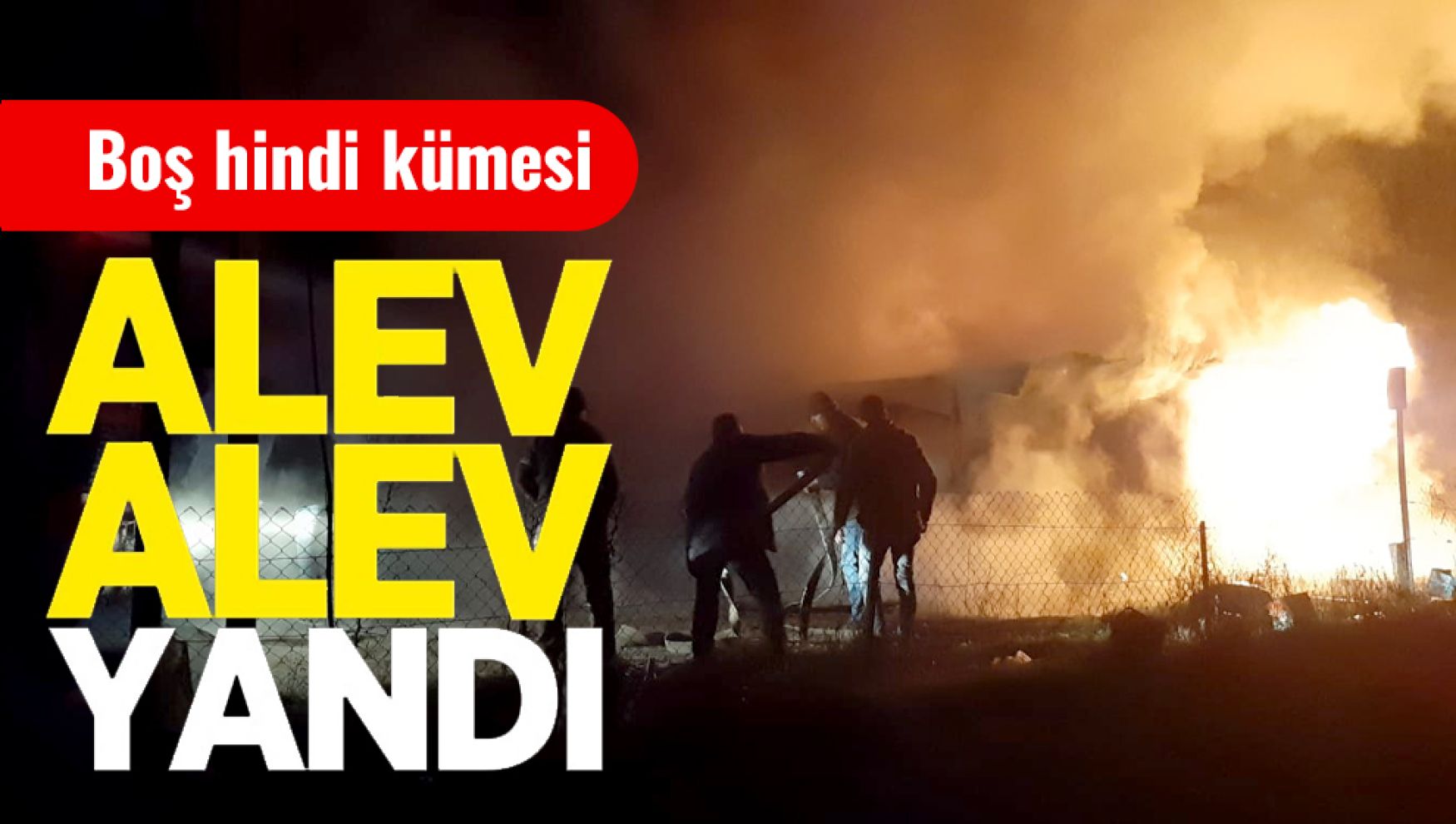 Mudurnu'da boş hindi kümesinde yangın paniği