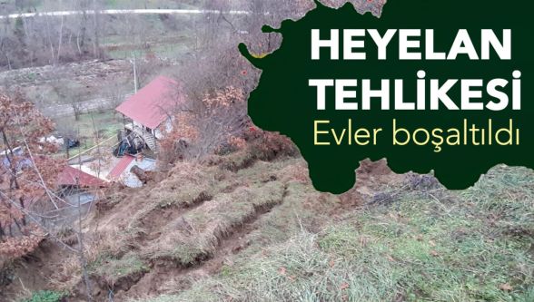 Bolu'da heyelan nedeniyle 3 ev boşaltıldı