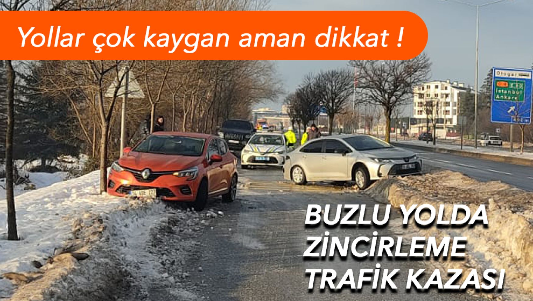 Bolu'da sabah saatlerinde buzlanma: Çok sayıda maddi hasarlı kaza