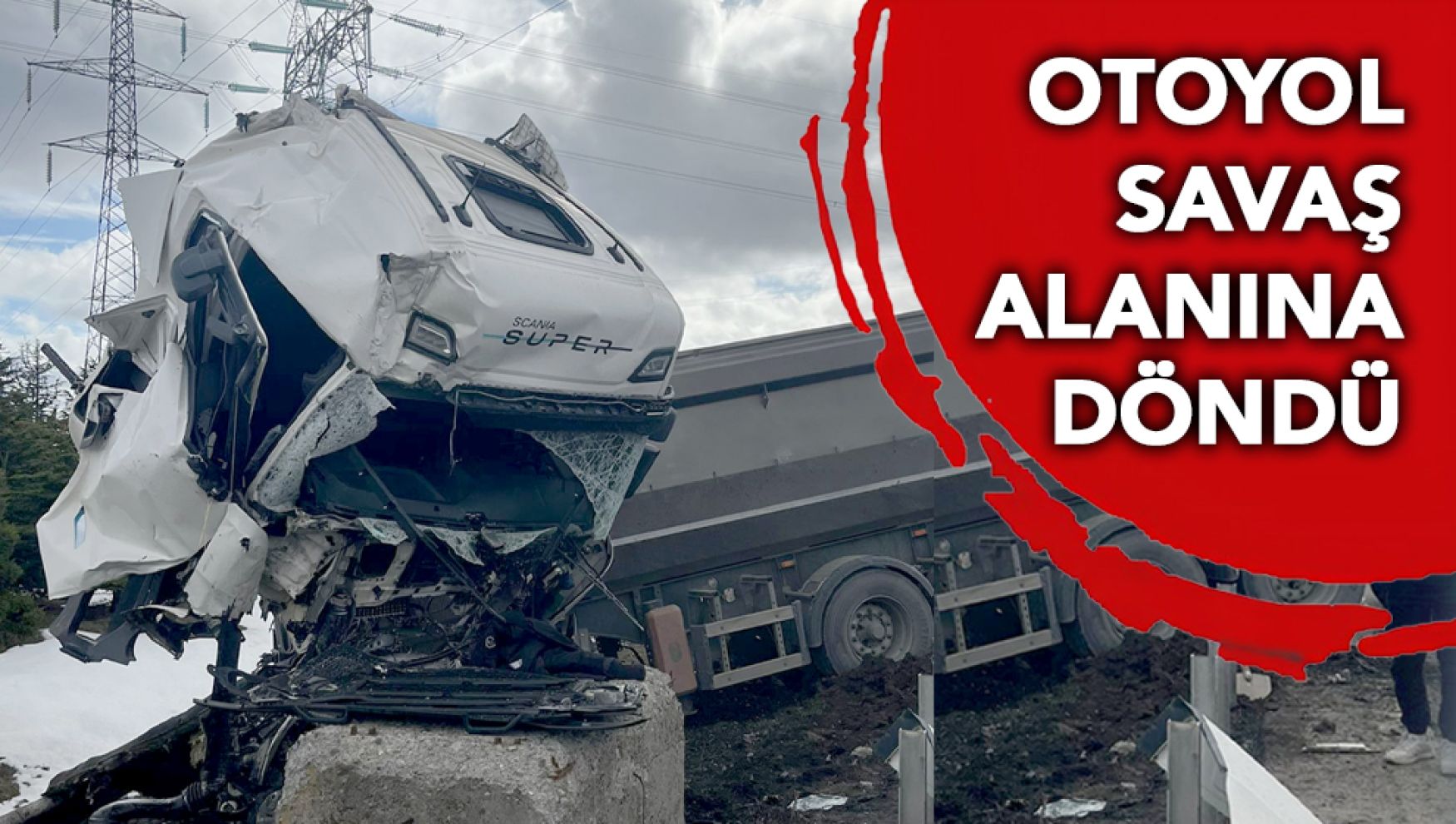 Gerede bağlantı yolunda tır kazası: Otoyol savaş alanına döndü