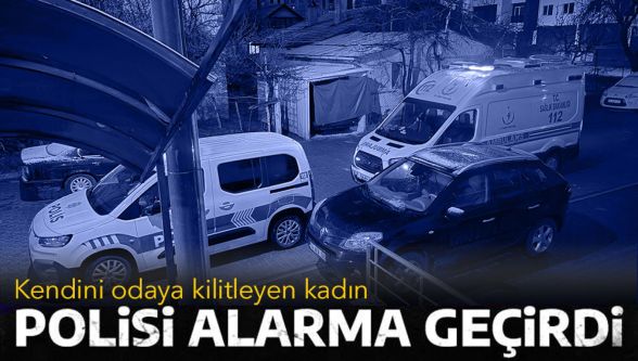Bolu'da kendini odaya kilitleyen kadını polis ikna etti